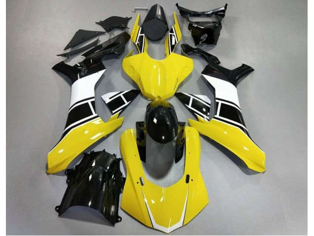 15-19 Giallo Lucido Bianco & Nero R1 Carena Moto 15-19 Giallo Lucido Bianco & Nero R1 Carena Moto
