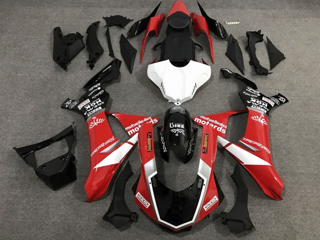 15-19 Lucido Stile Personalizzato Rosso Nero & Bianco R1 Carena Moto 15-19 Lucido Stile Personalizzato Rosso Nero & Bianco R1 Carena Moto