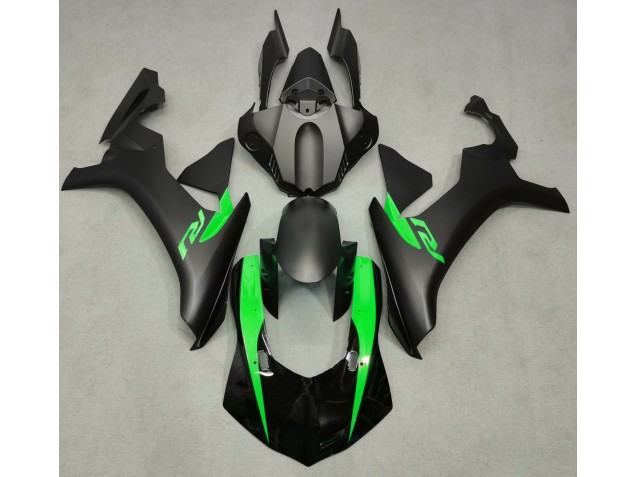 15-19 Nero Opaco & Verde R1 Carena Moto 15-19 Nero Opaco & Verde R1 Carena Moto