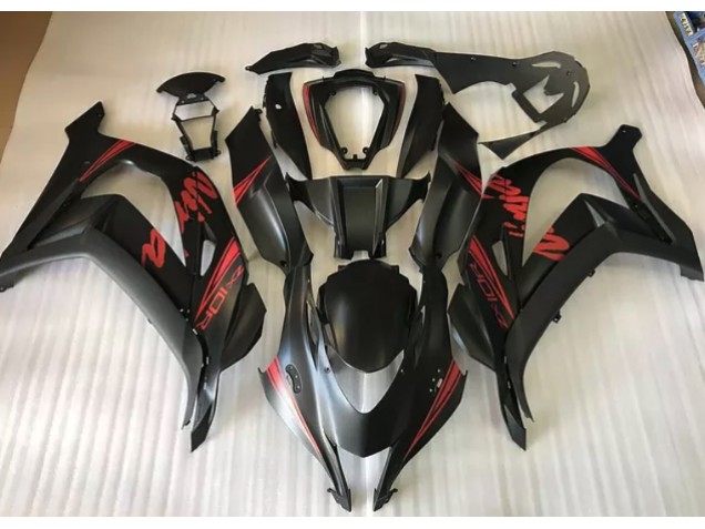 16-19 Nero Satinato & Rosso ZX10R Carena Moto 16-19 Nero Satinato & Rosso ZX10R Carena Moto