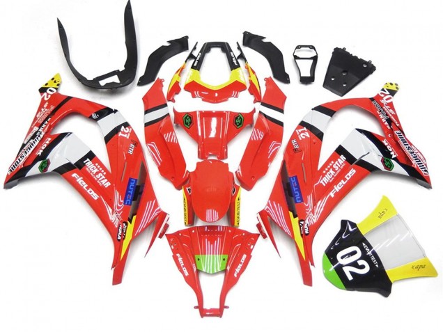 16-19 Rosso & Nero Con Bianco ZX10R Carena Moto 16-19 Rosso & Nero Con Bianco ZX10R Carena Moto