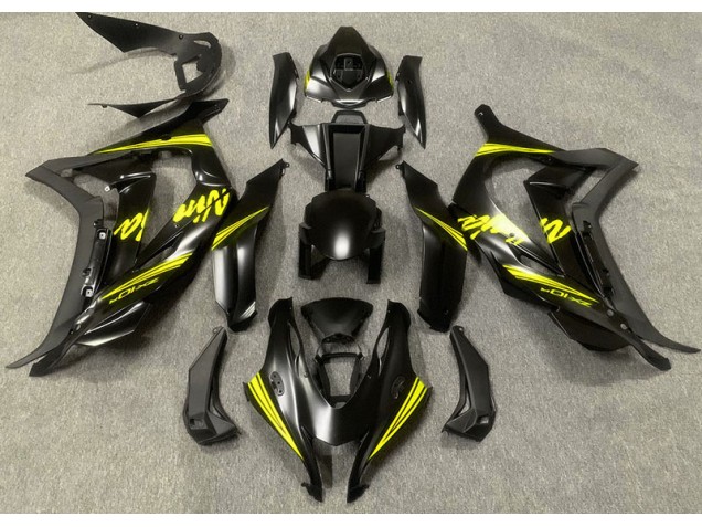 16-19 Satinato Nero & Giallo ZX10R Carena Moto 16-19 Satinato Nero & Giallo ZX10R Carena Moto