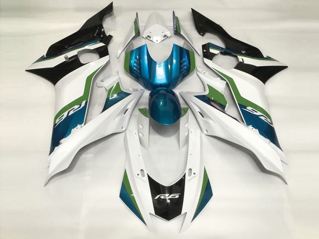 17-21 Azzurro & Bianco Lucido R6 Carena Moto 17-21 Azzurro & Bianco Lucido R6 Carena Moto