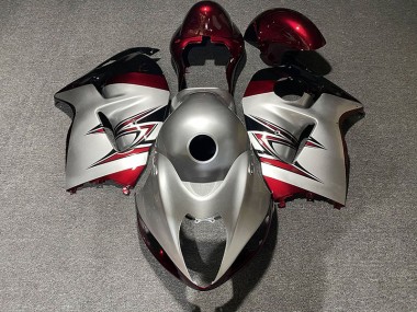 97-07 Argento Lucido & Rosso Confetto GSXR 1300 Carena Moto