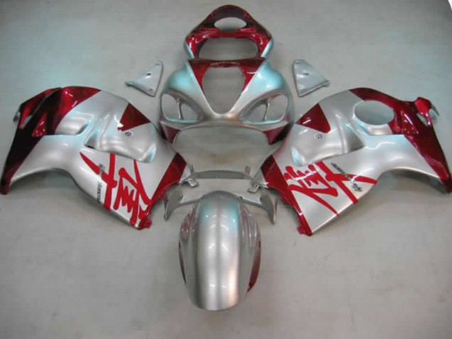 97-07 Argento & Rosso GSXR 1300 Carena Moto 97-07 Argento & Rosso GSXR 1300 Carena Moto