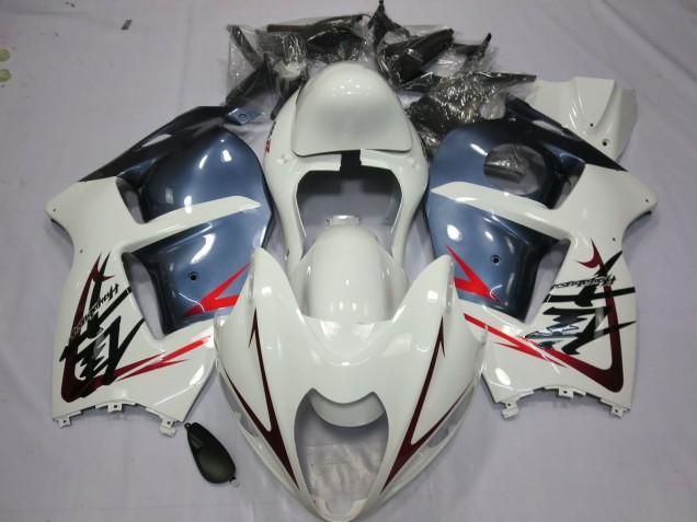 97-07 Bianco & Blu Polvere GSXR 1300 Carena Moto 97-07 Bianco & Blu Polvere GSXR 1300 Carena Moto