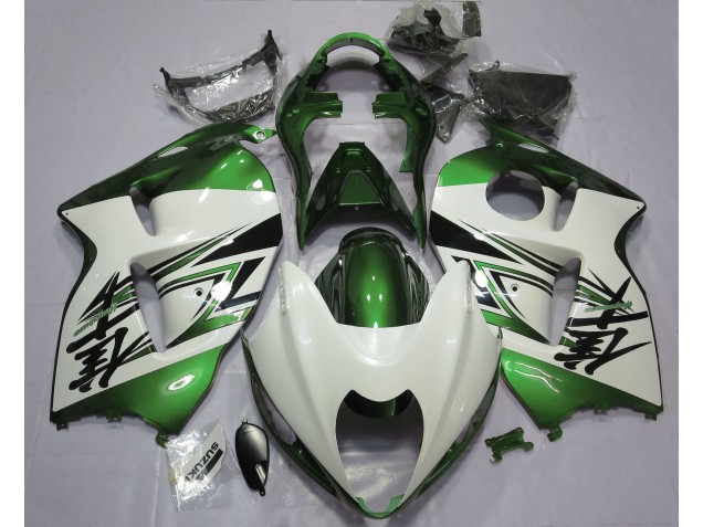 97-07 Bianco Lucido & Verde GSXR 1300 Carena Moto 97-07 Bianco Lucido & Verde GSXR 1300 Carena Moto