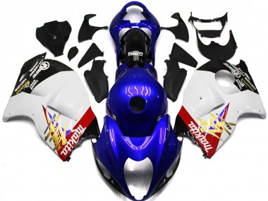 97-07 Logo Personalizzato Blu & Bianco GSXR 1300 Carena Moto