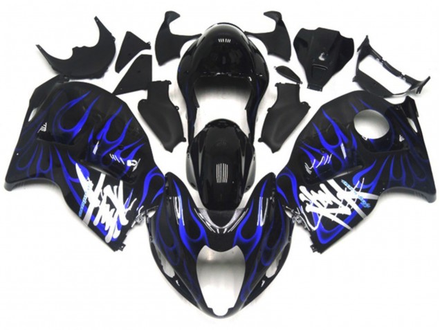97-07 Nero Con Blu Profondo Fiamma GSXR 1300 Carena Moto 97-07 Nero Con Blu Profondo Fiamma GSXR 1300 Carena Moto