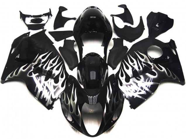 97-07 Nero Lucido Con Argento Fiamma GSXR 1300 Carena Moto 97-07 Nero Lucido Con Argento Fiamma GSXR 1300 Carena Moto