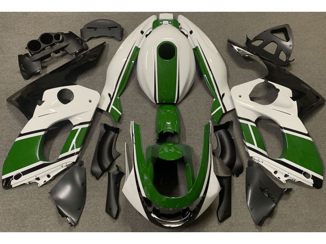 98-07 Bianco Lucido & Verde Scuro YZF600 Carena Moto 98-07 Bianco Lucido & Verde Scuro YZF600 Carena Moto