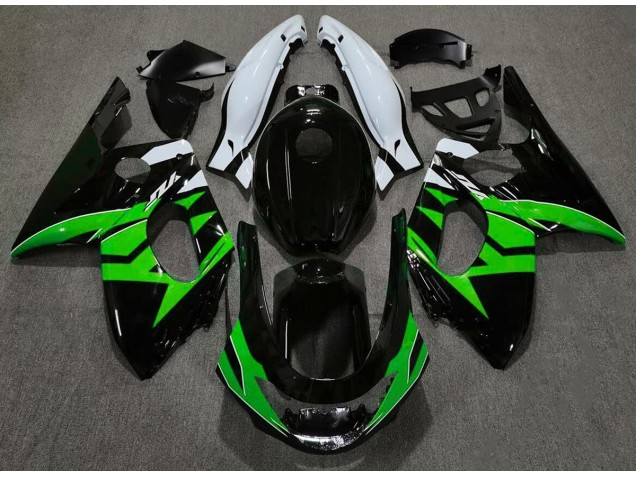 98-07 Nero Lucido Verde & Bianco YZF600 Carena Moto 98-07 Nero Lucido Verde & Bianco YZF600 Carena Moto